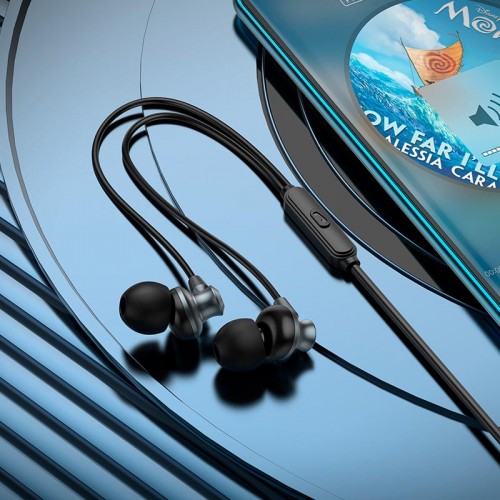 Навушники HOCO Delighted METAL universal earphones with microphone M98 grey