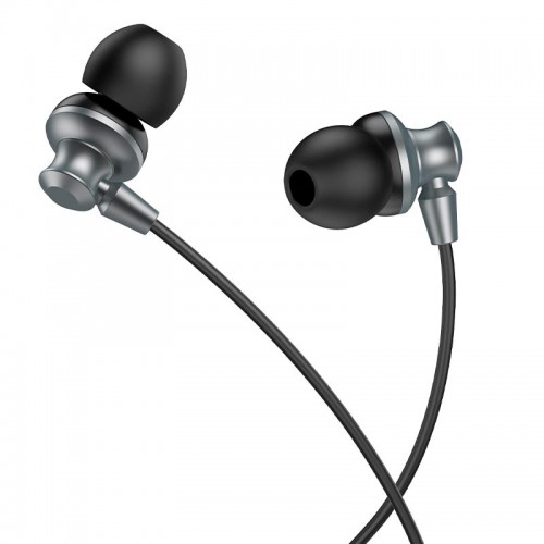 Навушники HOCO Delighted METAL universal earphones with microphone M98 grey
