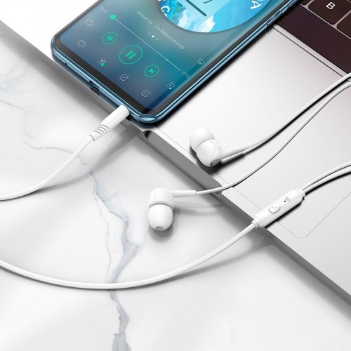 Навушники HOCO celestial universal earphones with microphone M99 white