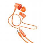 Навушники Hoco Discoverer universal earphones with mic M107 orange