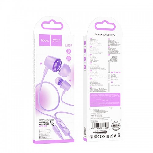 Наушники HOCO Discoverer universal earphones with mic M107