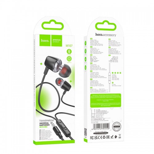 Наушники HOCO Discoverer universal earphones with mic M107