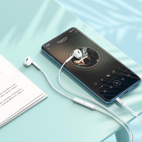 Навушники HOCO Pure joy Wire control earphones with microphone M109 white