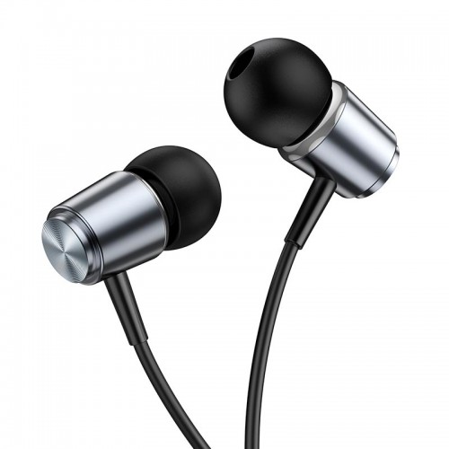 Навушники Hoco Spring metal universal earphones with mic M108 silver