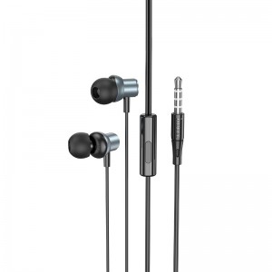 Навушники HOCO Encourage METAL universal earphones with mic M110 grey