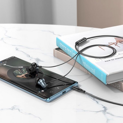 Навушники HOCO Encourage METAL universal earphones with mic M110 grey