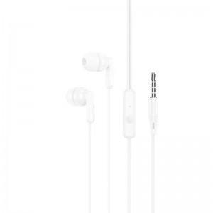 Навушники HOCO Bright universal earphones with microphone M121 white