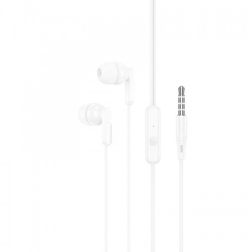 Навушники HOCO Bright universal earphones with microphone M121 white