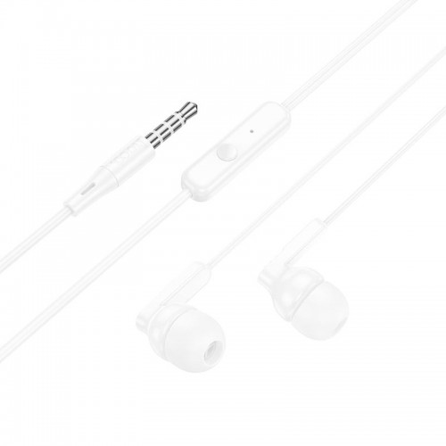 Навушники HOCO Bright universal earphones with microphone M121 white