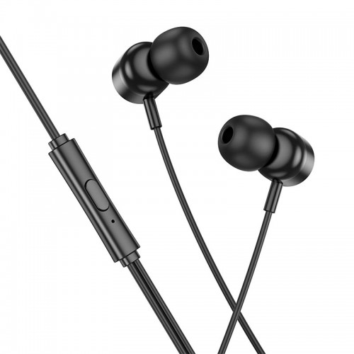 Навушники Hoco Power metal universal earphones with microphone M122 black