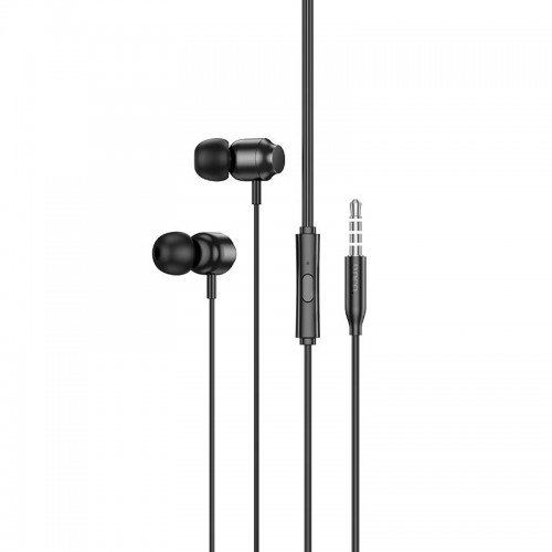 Навушники Hoco Power metal universal earphones with microphone M122 metal-grey