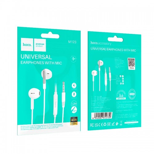 Наушники HOCO Glory universal earphones with microphone M123
