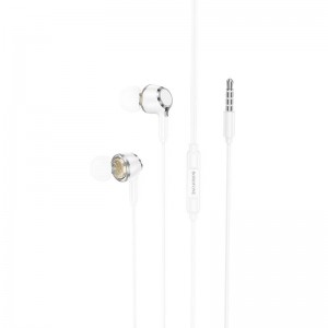 Наушники Borofone Miller universal earphones with microphone BM90 white