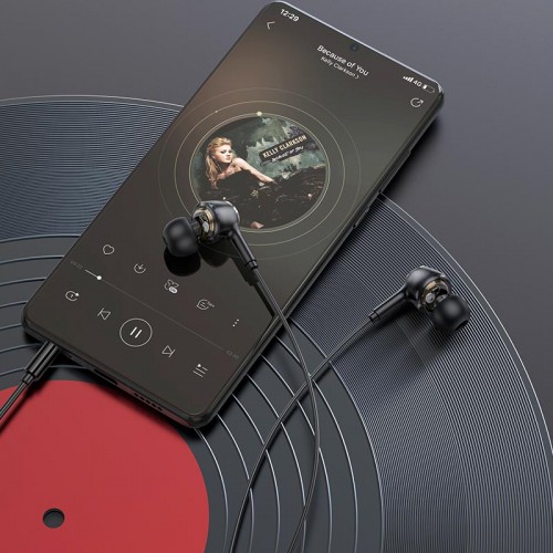 Наушники Borofone Miller universal earphones with microphone BM90 white