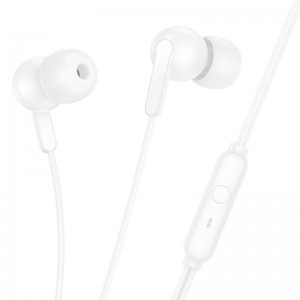 Навушники HOCO Wide universal earphones with microphone M124 white