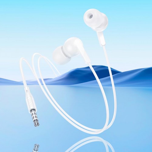 Навушники HOCO Wide universal earphones with microphone M124 white