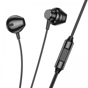 Навушники Hoco Smart metal universal earphones with microphone M125 black