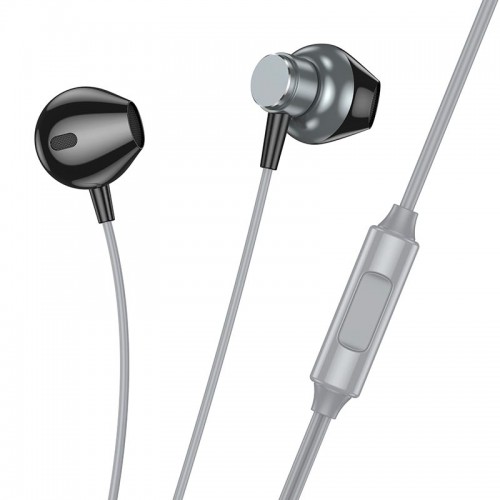 Навушники Hoco Smart metal universal earphones with microphone M125 metal-grey
