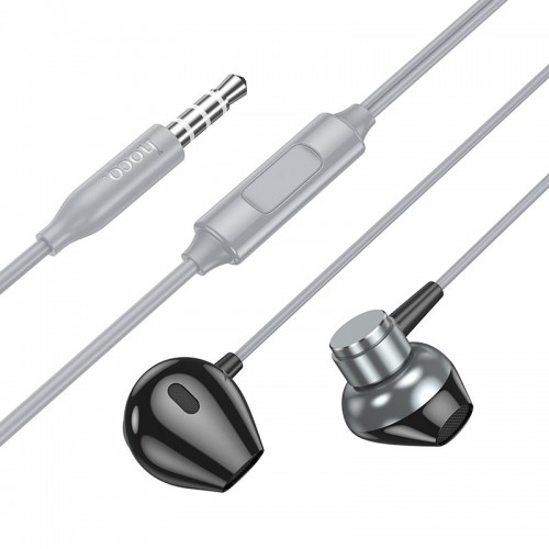 Навушники Hoco Smart metal universal earphones with microphone M125 metal-grey