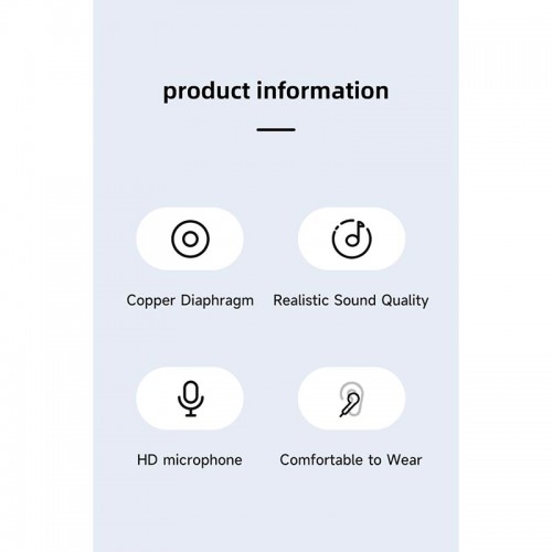 Навушники USAMS In-Ear Earphone US-SJ594 EP-47 |3.5mm| black