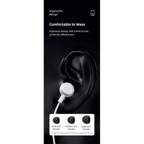 Навушники USAMS In-Ear Earphone US-SJ594 EP-47 |3.5mm| black