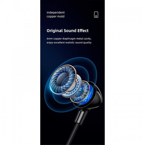 Навушники USAMS In-Ear Earphone US-SJ594 EP-47 |3.5mm| black