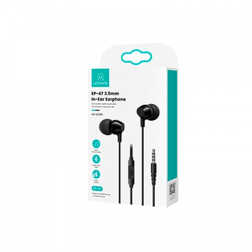 Навушники USAMS In-Ear Earphone US-SJ594 EP-47 |3.5mm| white