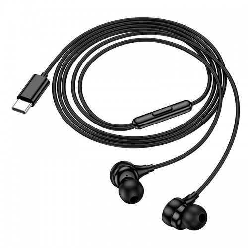 Навушники HOCO Benevolent універсальні цифрові earphones with microphone M116 |1.2m, Type-C| black
