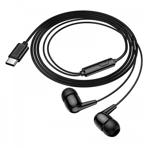 Навушники HOCO Enjoy універсальні цифрові earphones with microphone Type-C M97 |1.2M, Wire control| black