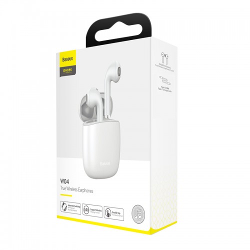 Навушники Bluetooth BASEUS Encok True Wireless Earphones W04 Pro white