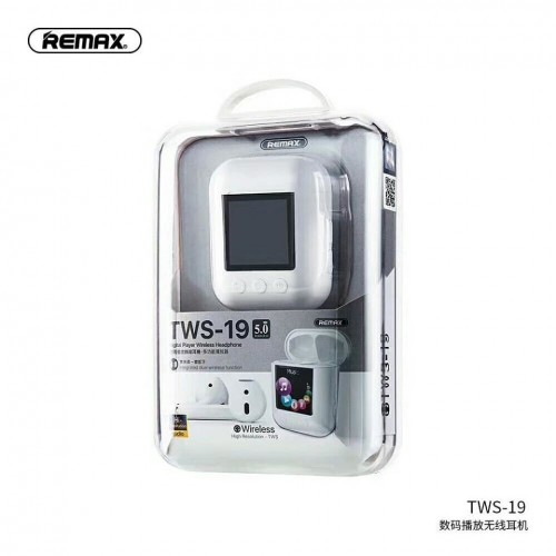 Навушники Bluetooth REMAX Digital Player TWS-19 |BT5.0, IPX4| white