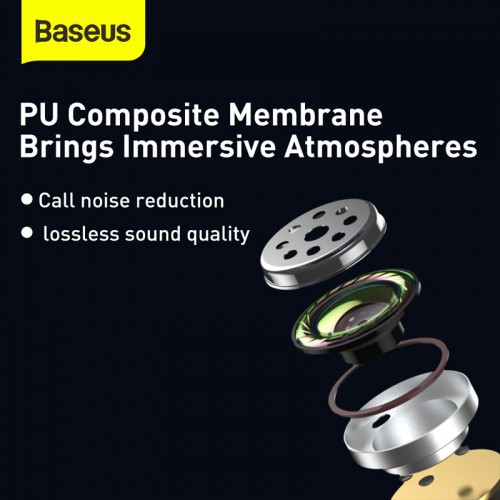 Навушники BLUETOOTH BASEUS Encok True Wireless Earphones WM01 |5Hours, BT5.0, 40mAh/300mAh| (NGWM01-04) green