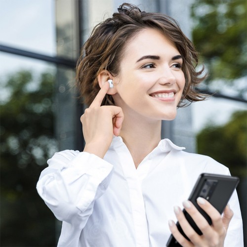 Навушники BLUETOOTH BASEUS Encok True Wireless Earphones WM01 |5Hours, BT5.0, 40mAh/300mAh| (NGWM01-04) green