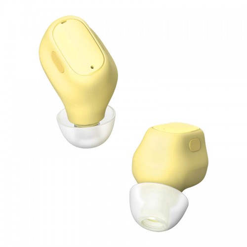 Навушники BLUETOOTH BASEUS Encok True Wireless Earphones WM01 |5Hours, BT5.0, 40mAh/300mAh| (NGWM01-04) yellow
