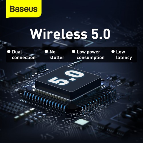 Навушники BLUETOOTH BASEUS Encok True Wireless Earphones WM01 |5Hours, BT5.0, 40mAh/300mAh| (NGWM01-04) yellow