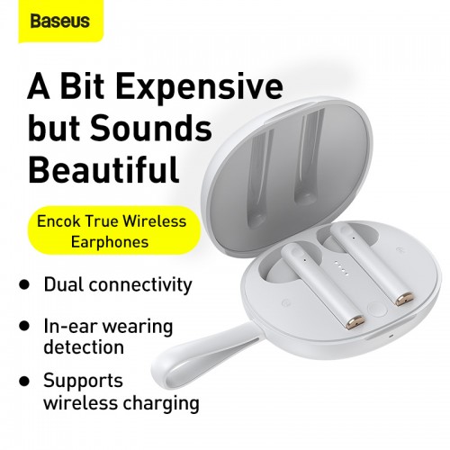 Навушники Bluetooth BASEUS Encok True Wireles W05 (NGW05-01) white