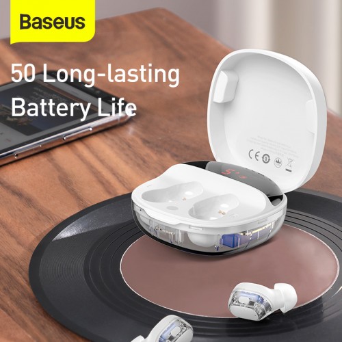 Навушники Bluetooth BASEUS Encok True Wireless Earphones WM01 Plus (NGWM01P-04) white