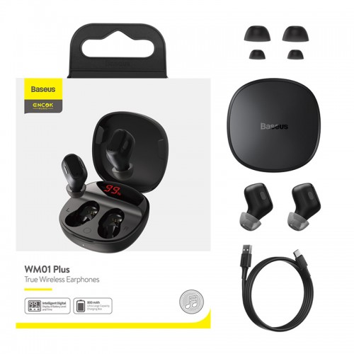 Навушники Bluetooth BASEUS Encok True Wireless Earphones WM01 Plus (NGWM01P-04) white