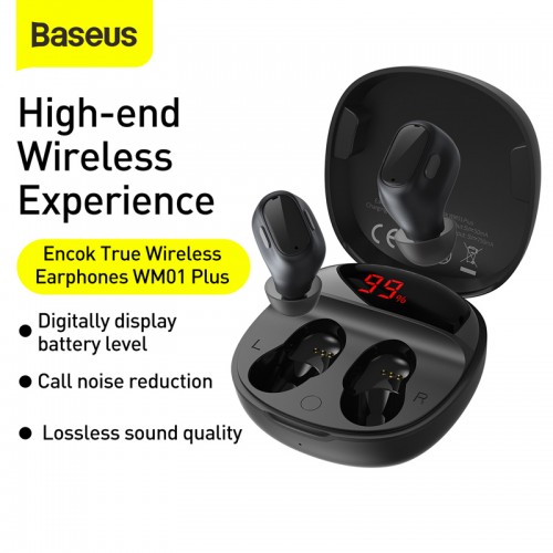 Навушники Bluetooth BASEUS Encok True Wireless Earphones WM01 Plus (NGWM01P-04) white