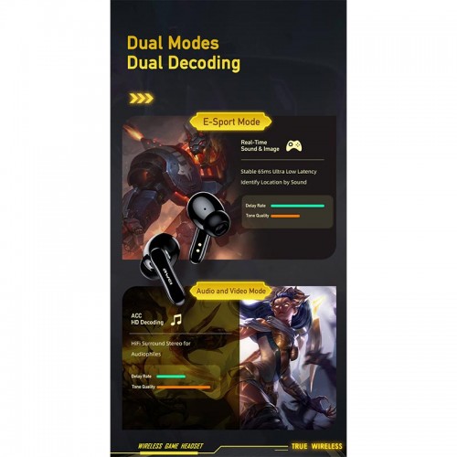 Навушники Bluetooth AWEI T35 Gaming TWS earphone |BT5.0, 35/400mAh, 5Hours| white