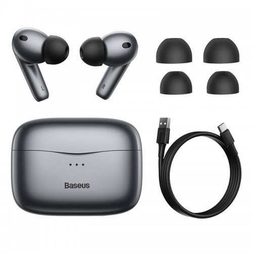 Навушники Bluetooth BASEUS SIMU ANC True Wireless Earphones S2 |42/480mAh, 6/24Hours| (NGS2-02) white