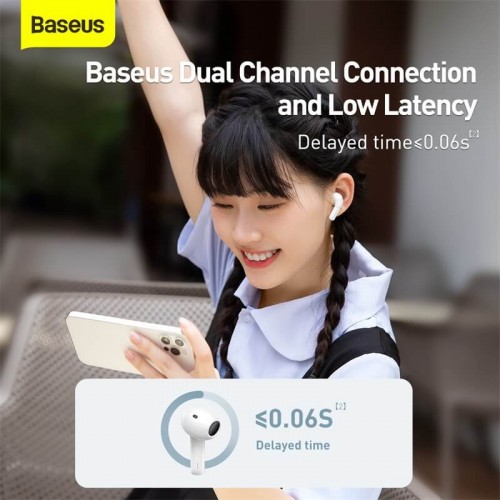 Навушники Bluetooth BASEUS True Wireless Earphones Bowie E3 IP64 |BT5.0, 35/300mAh, 5H, Location, OTA| (NGTW080001) white