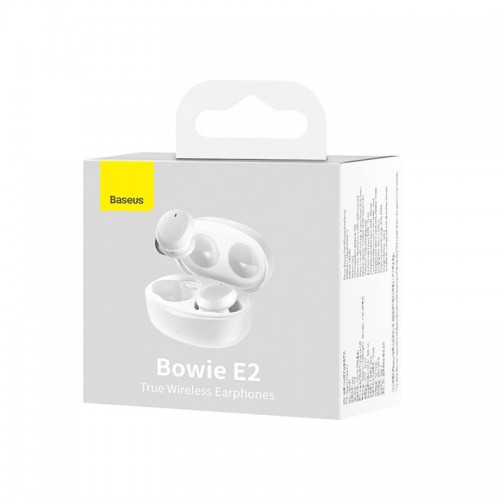 Навушники Baseus True Wireless Earphones Bowie E2 |BT5.2, 40/300mAh, 5H, Location, OTA| (NGTW090001) white