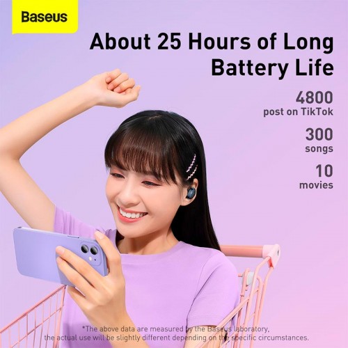 Навушники Baseus True Wireless Earphones Bowie E2 |BT5.2, 40/300mAh, 5H, Location, OTA| (NGTW090001) black