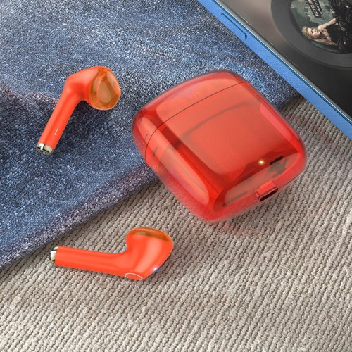 Навушники Bluetooth Hoco Clear Explore Edition true wireless BT headset EW15 |BT5.1, 30/300mAh, 4h| red