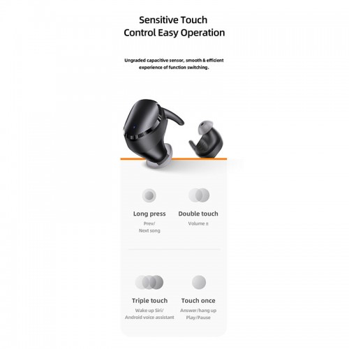 Навушники Bluetooth USAMS TWS Earbuds LX08 |BT5.0, 30/300mAh, 4h| black