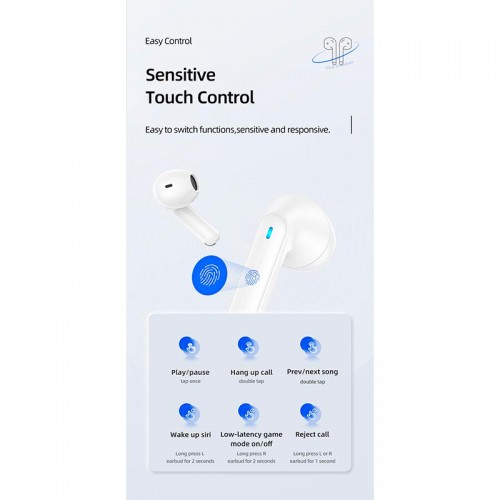 Наушники Bluetooth USAMS TWS NX10 |BT5.2, 35/320mAh, 5h|
