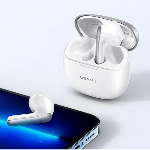Навушники Bluetooth USAMS TWS Earbuds XH09 |BT5.1, 35/300mAh, 5.5h| white