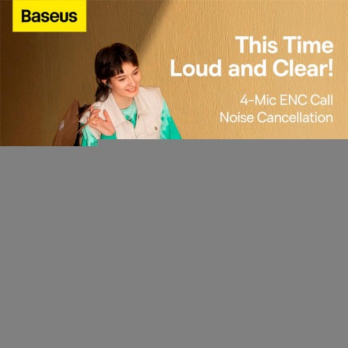 Навушники BASEUS True Wireless Earphones Bowie M2 |BT5.2, ANC, 40/400mAh, 5h| (NGTW140002) white