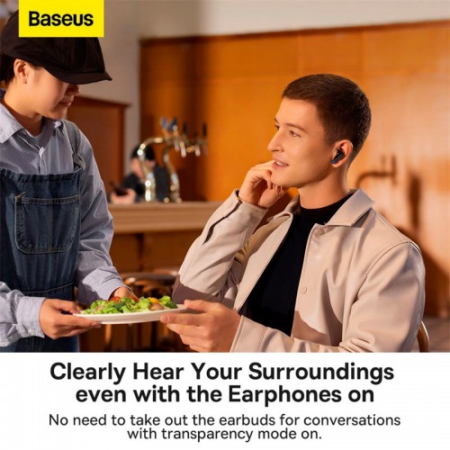 Навушники BASEUS True Wireless Earphones Storm 1 |BT5.2, 50/400mAh, ANC, 5h| (NGTW140201) black